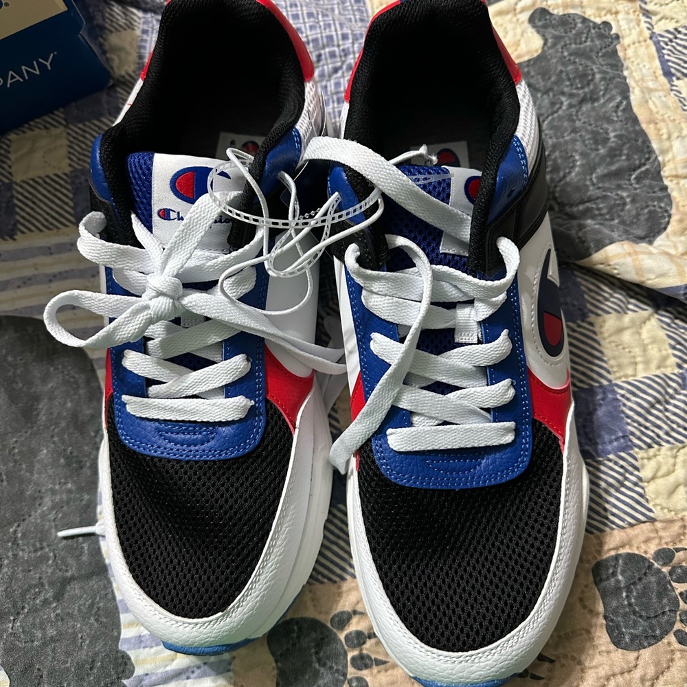 Champion Hyper V2 Next Sneakers - White, Red, Blue, Black